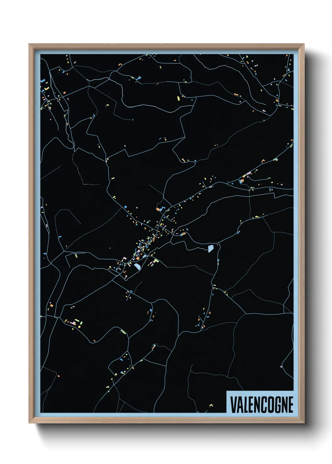 Une affiche de carte sur Valencogne