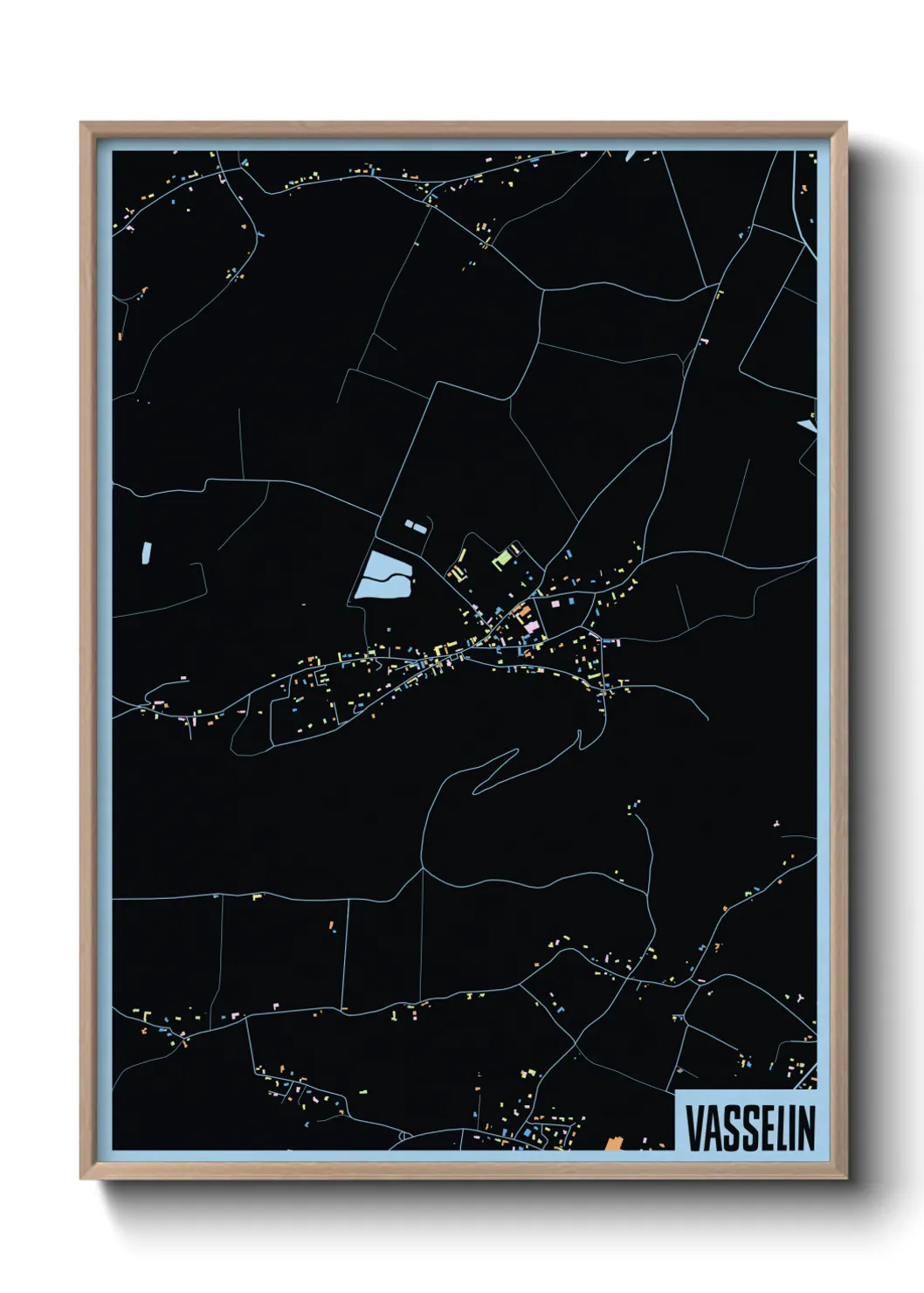 Une affiche de carte sur Vasselin