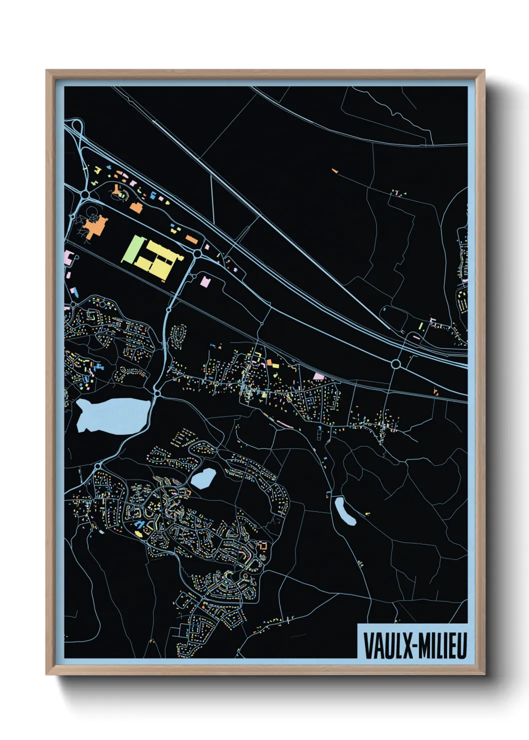 Un poster carteVaulx-Milieu