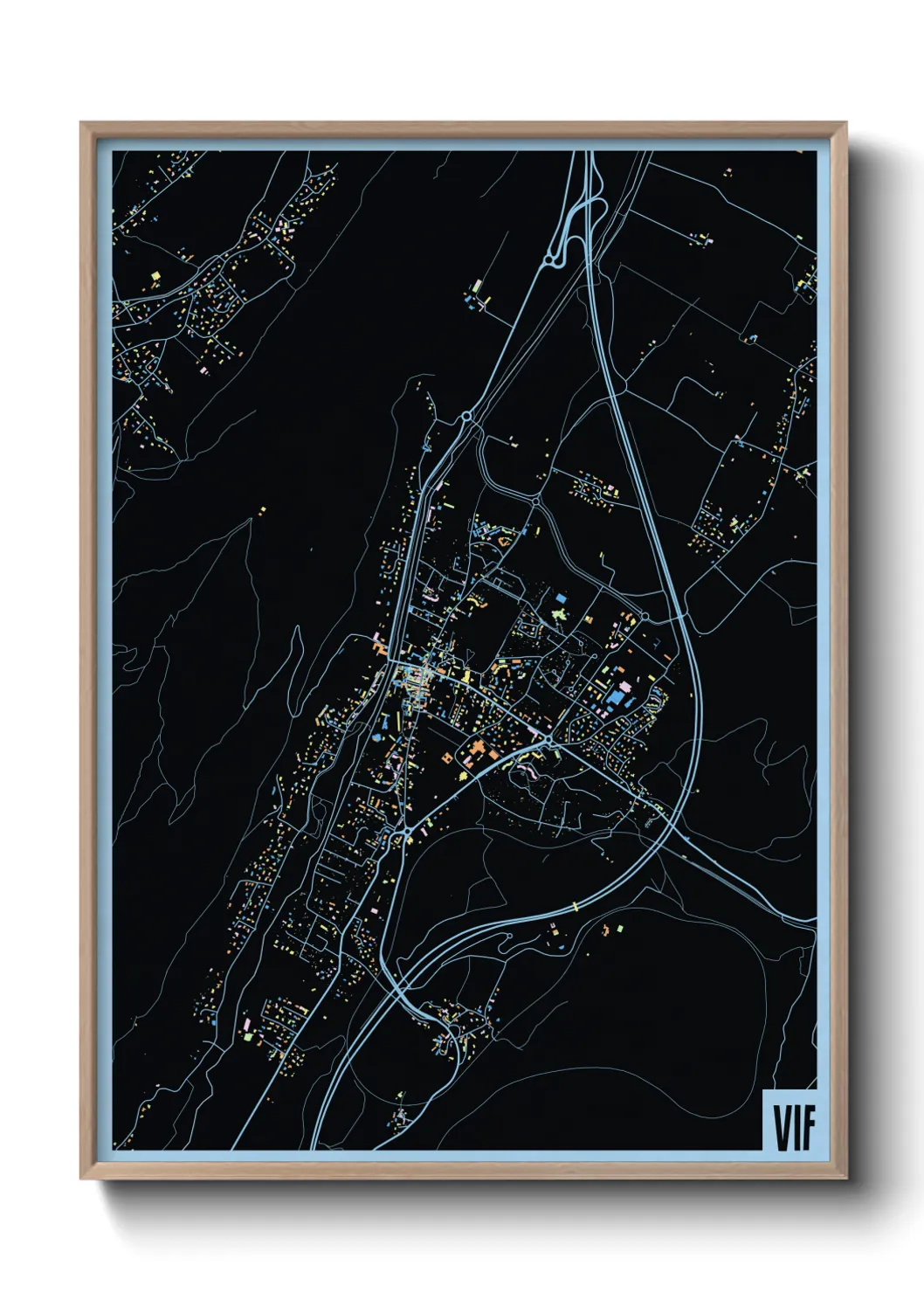 Une affiche de carte sur Vif