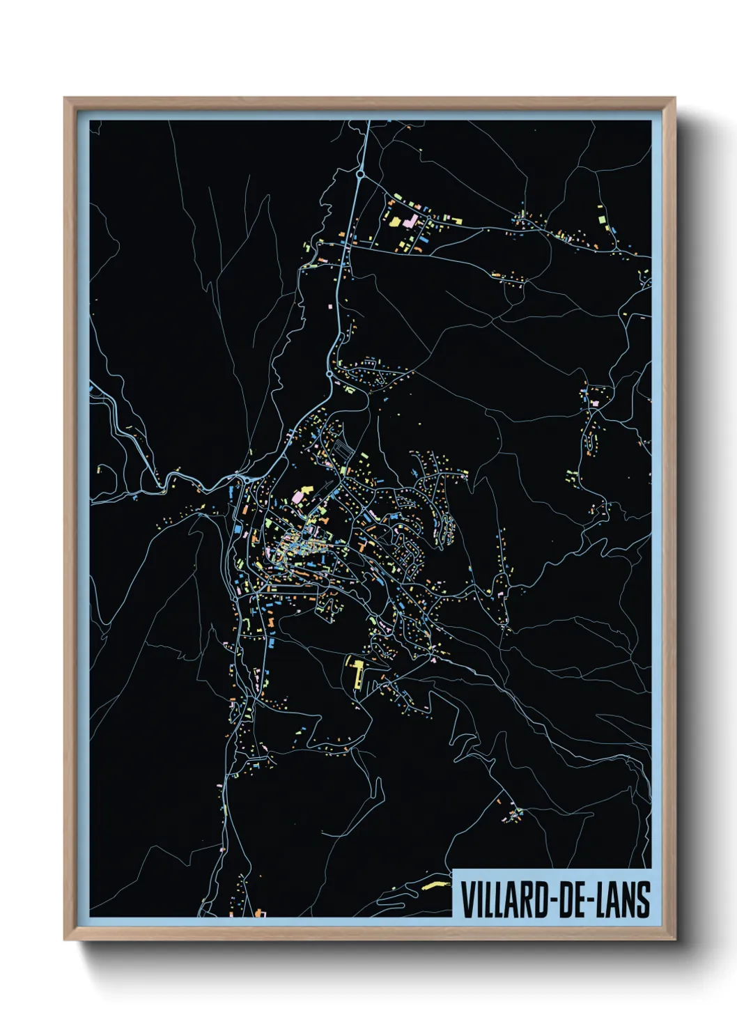 Une affiche de carte sur Villard-de-Lans