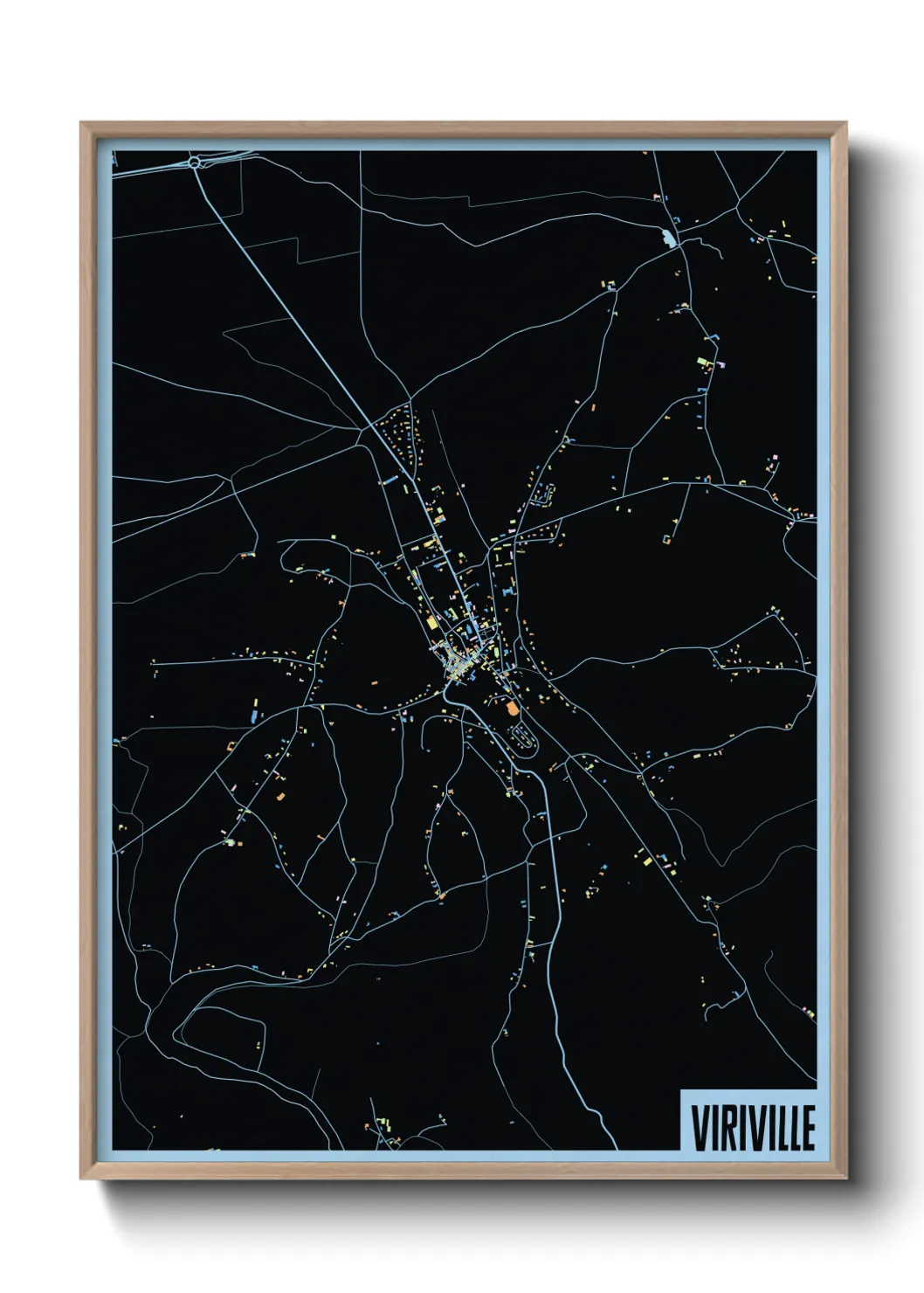 Une affiche de carte sur Viriville