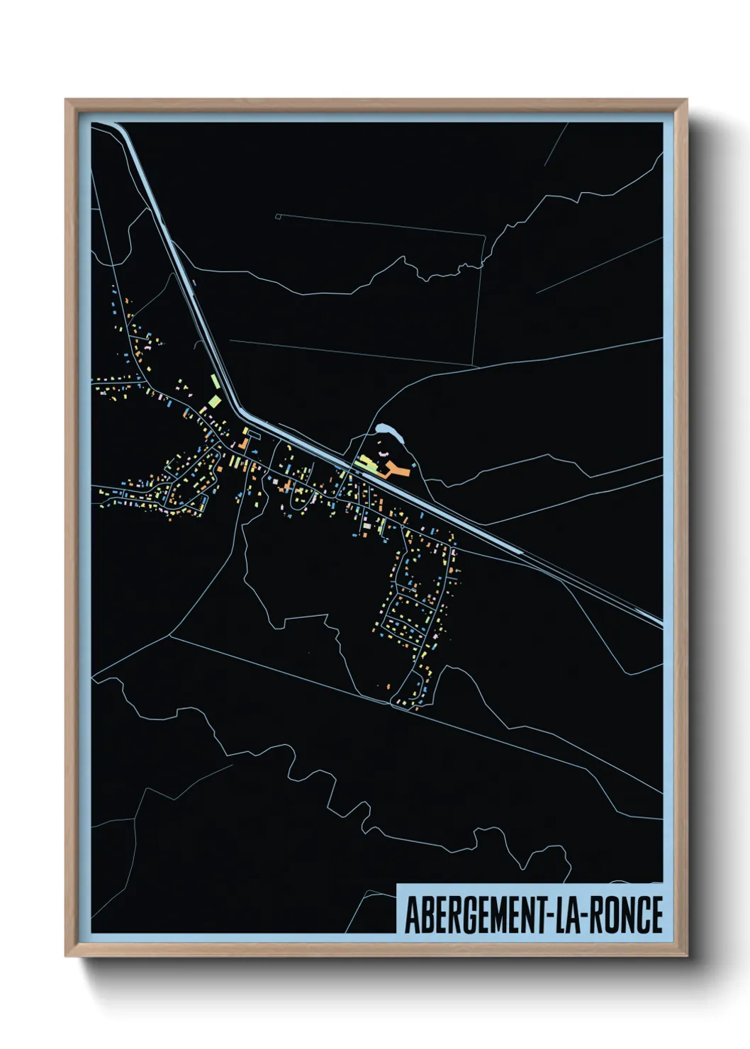 Une affiche de carte sur Abergement-la-Ronce