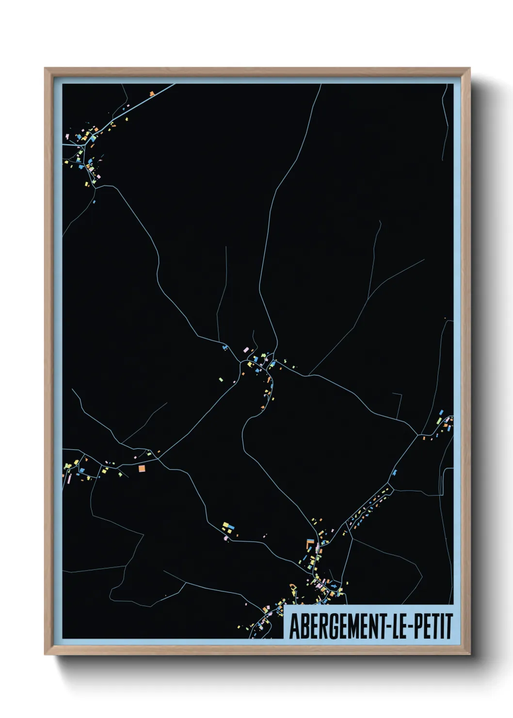 Une affiche de carte sur Abergement-le-Petit