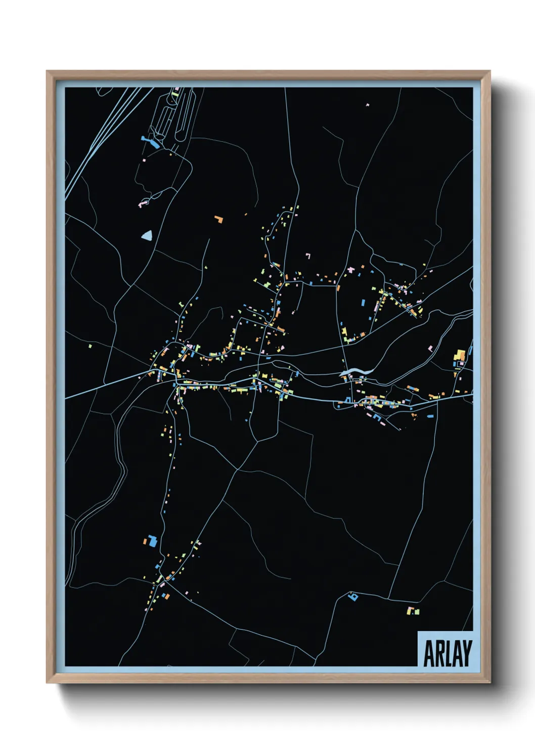 Une affiche de carte sur Arlay