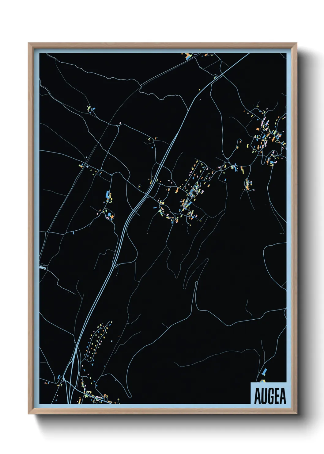 Une affiche de carte sur Augea