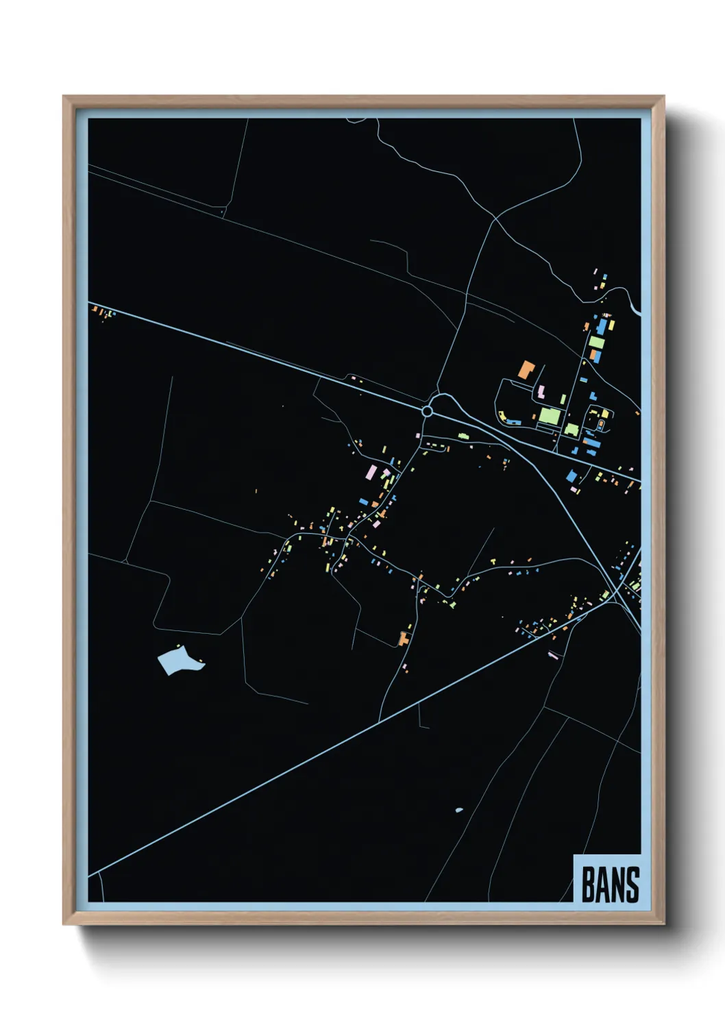 Une affiche de carte sur Bans