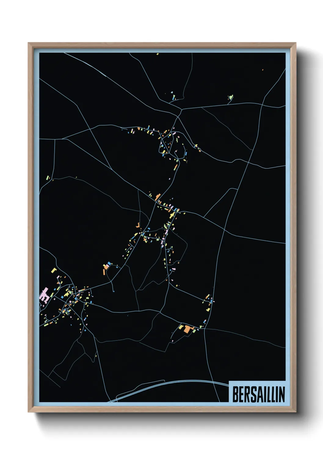 Une affiche de carte sur Bersaillin