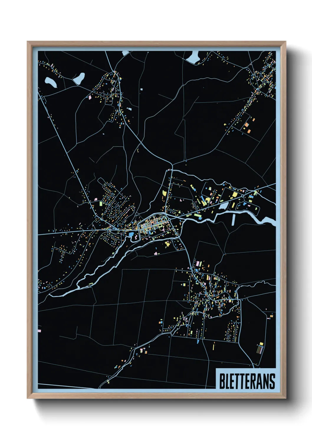 Une affiche de carte sur Bletterans