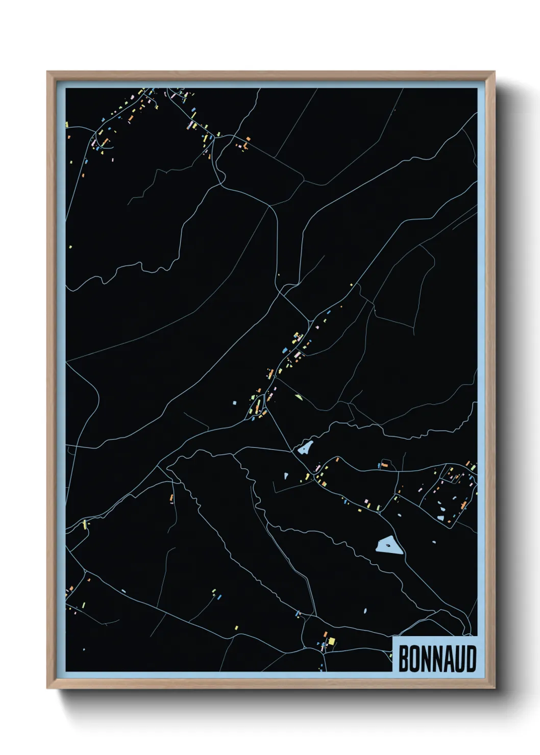 Une affiche de carte sur Bonnaud