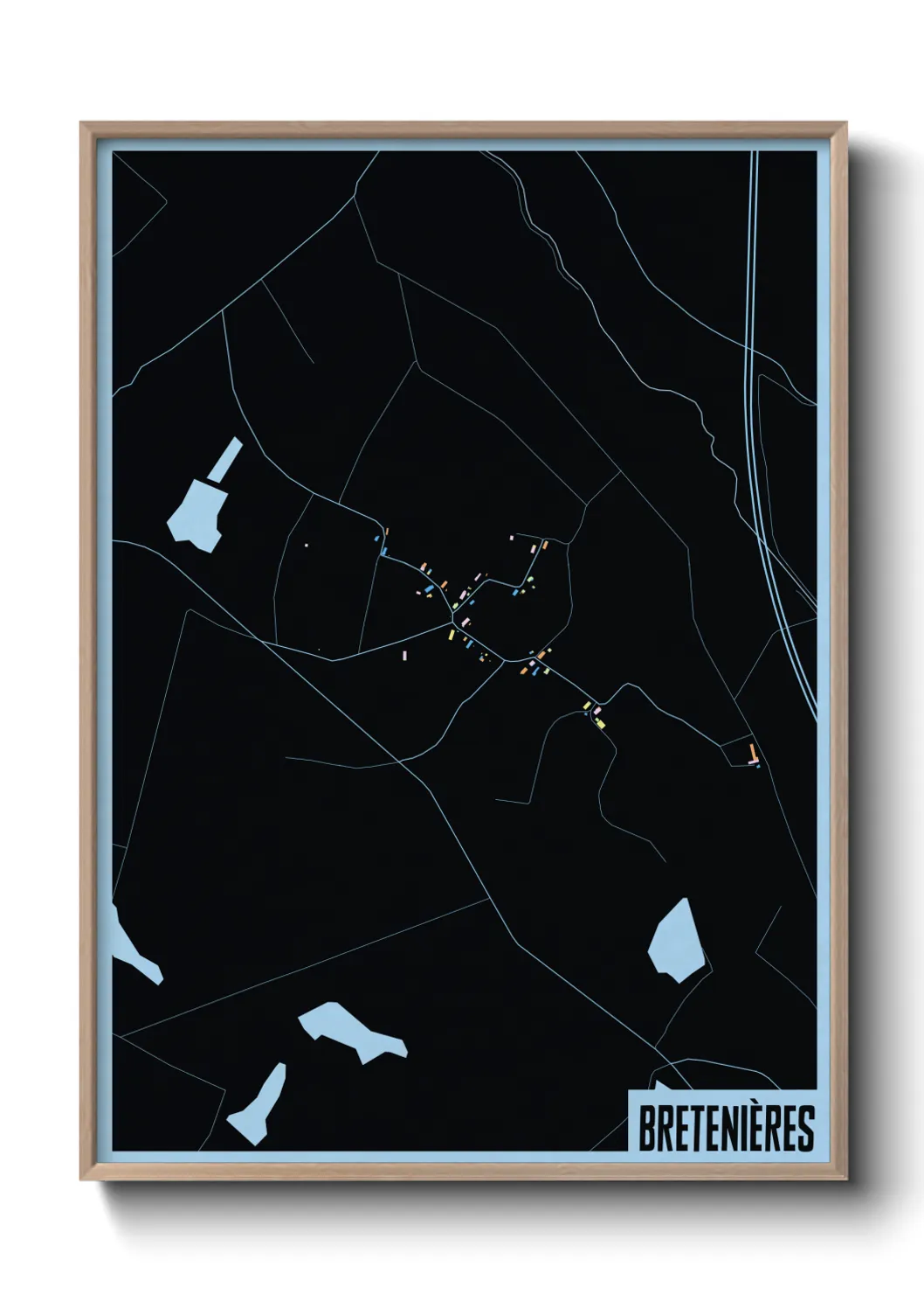 Une affiche de carte sur Bretenières