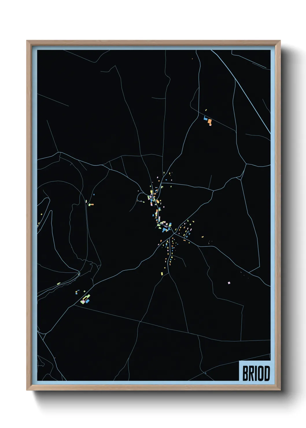 Une affiche de carte sur Briod