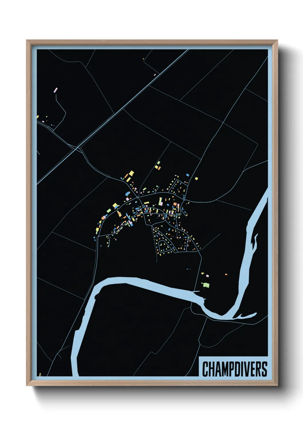 Une affiche de carte sur Champdivers