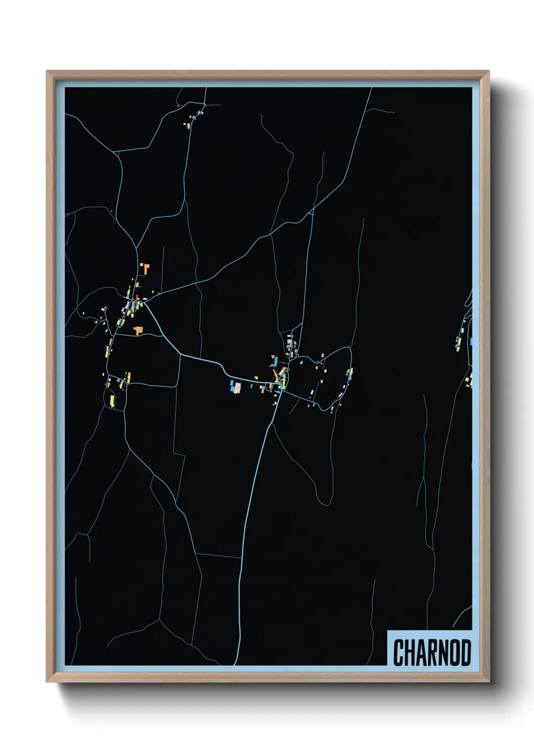 Une affiche de carte sur Charnod