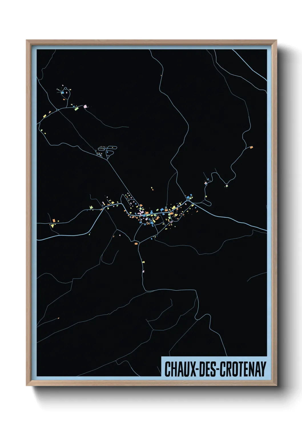 Une affiche de carte sur Chaux-des-Crotenay