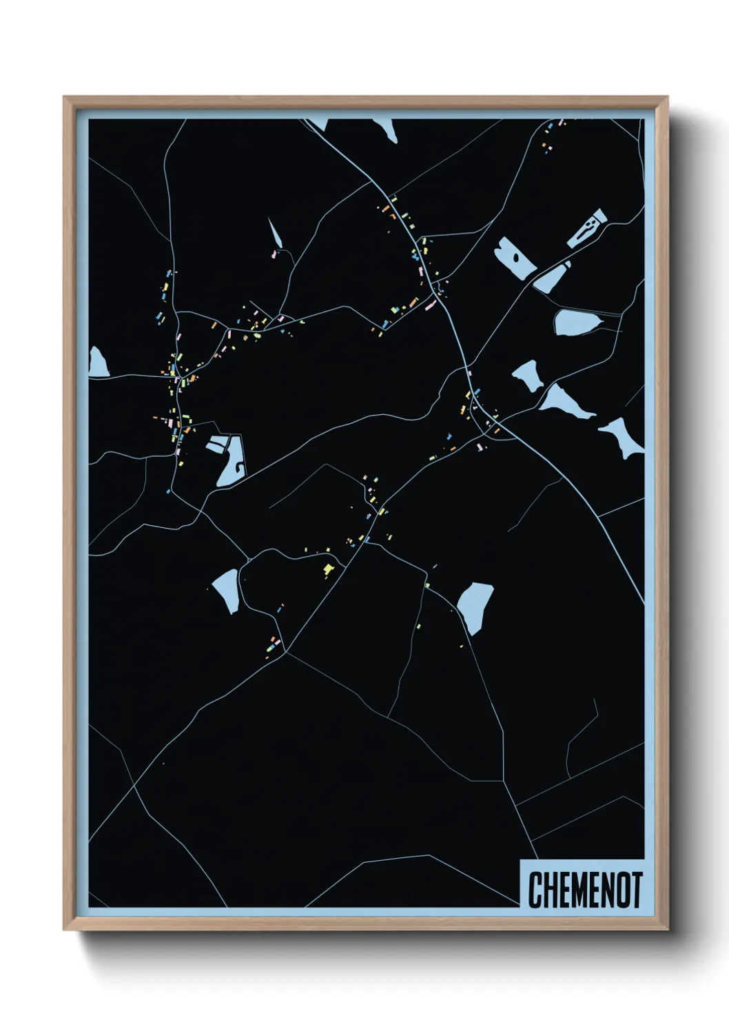 Une affiche de carte sur Chemenot