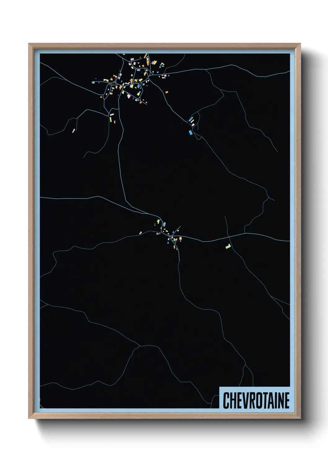 Une affiche de carte sur Chevrotaine