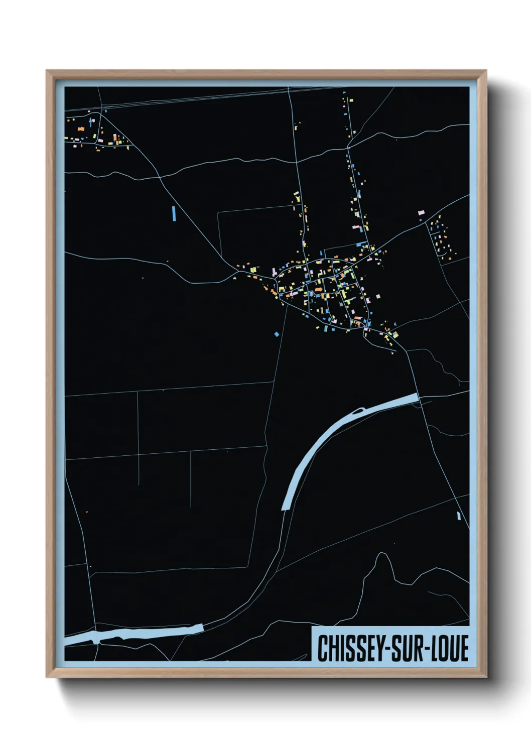 Une affiche de carte sur Chissey-sur-Loue