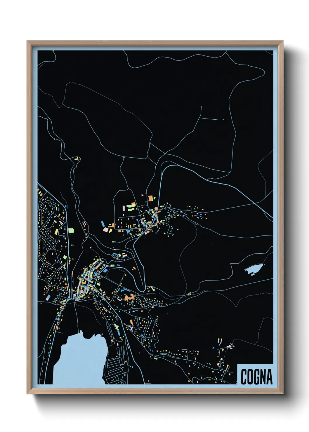 Une affiche de carte sur Cogna