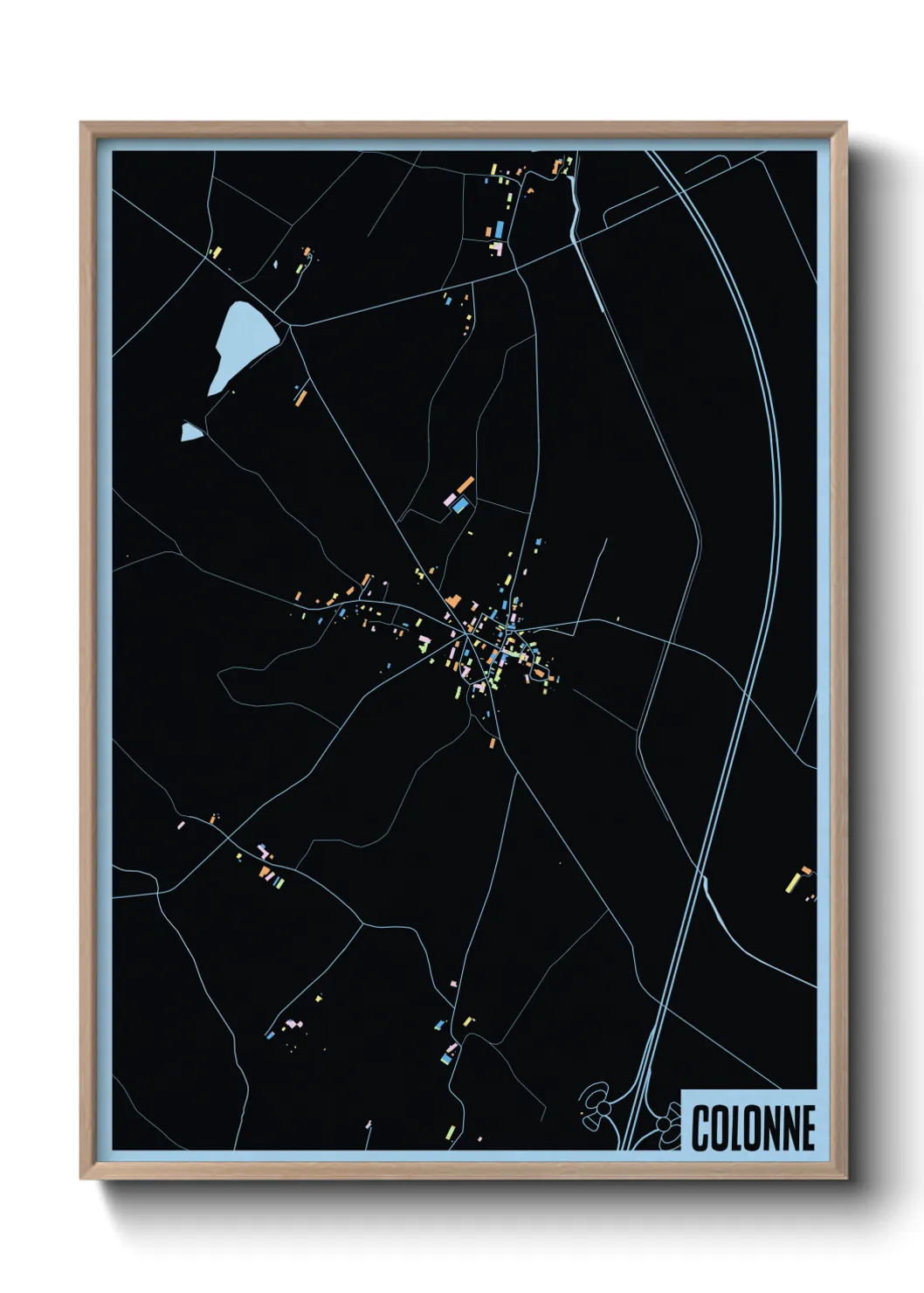 Une affiche de carte sur Colonne