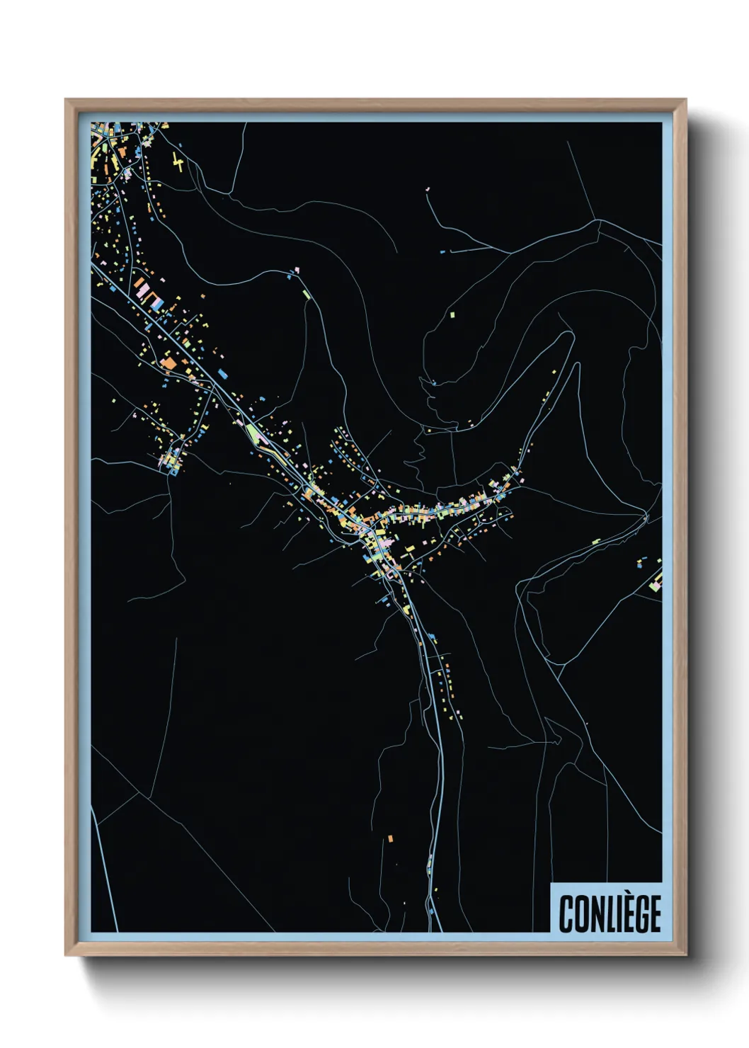 Une affiche de carte sur Conliège