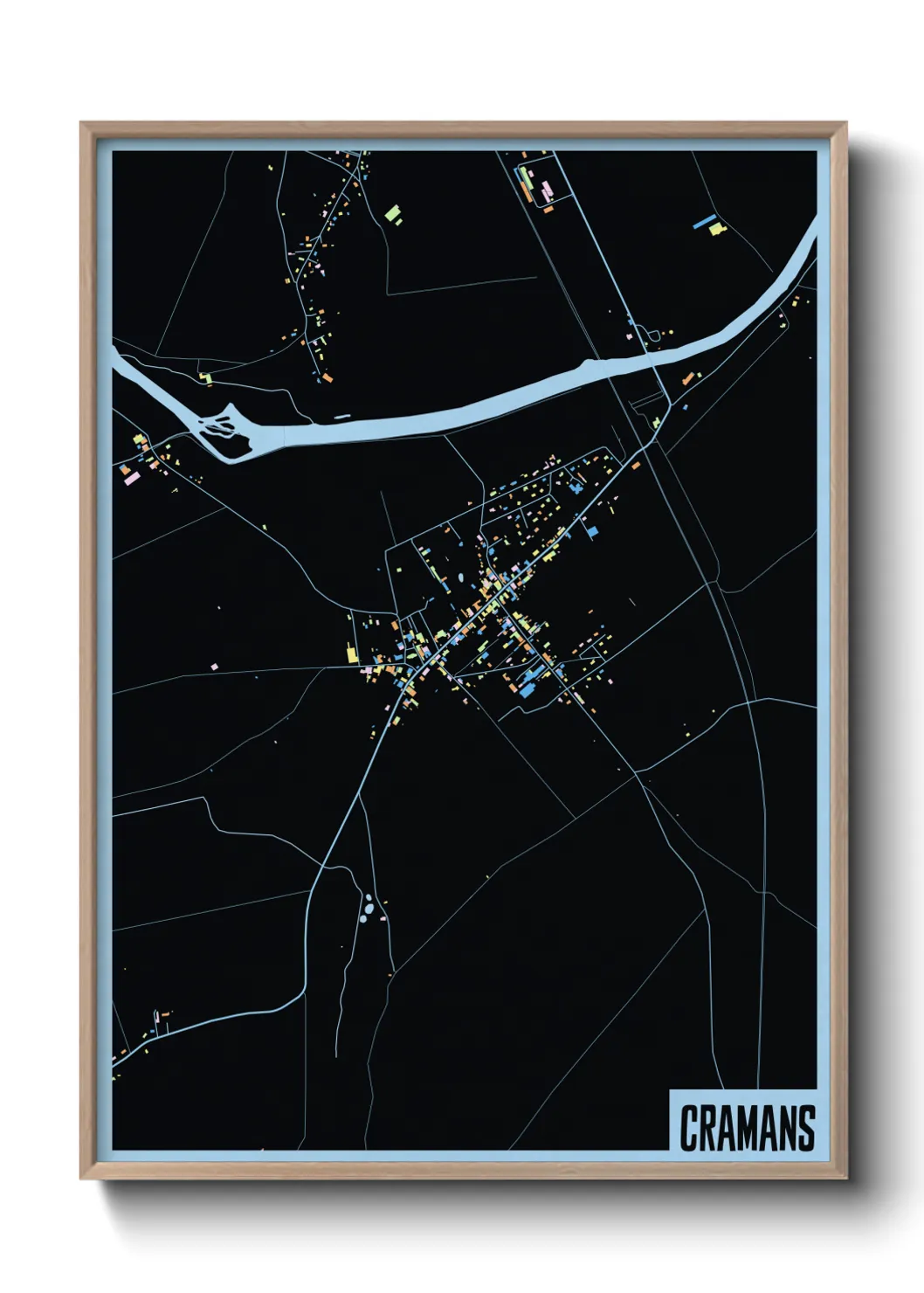Une affiche de carte sur Cramans