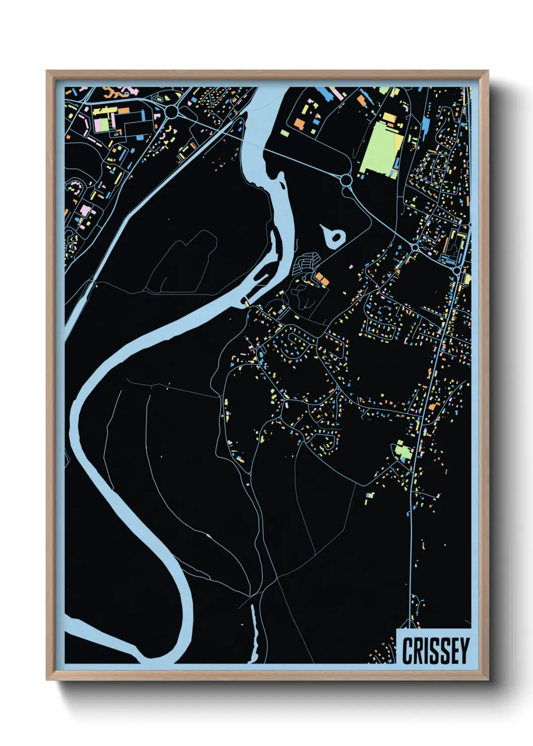 Une affiche de carte sur Crissey