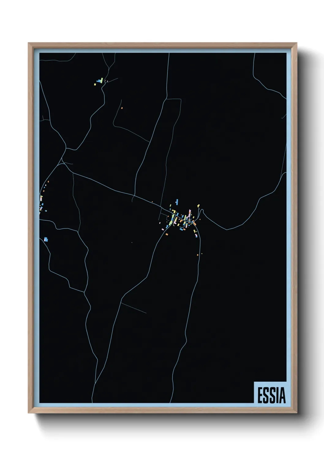 Une affiche de carte sur Essia