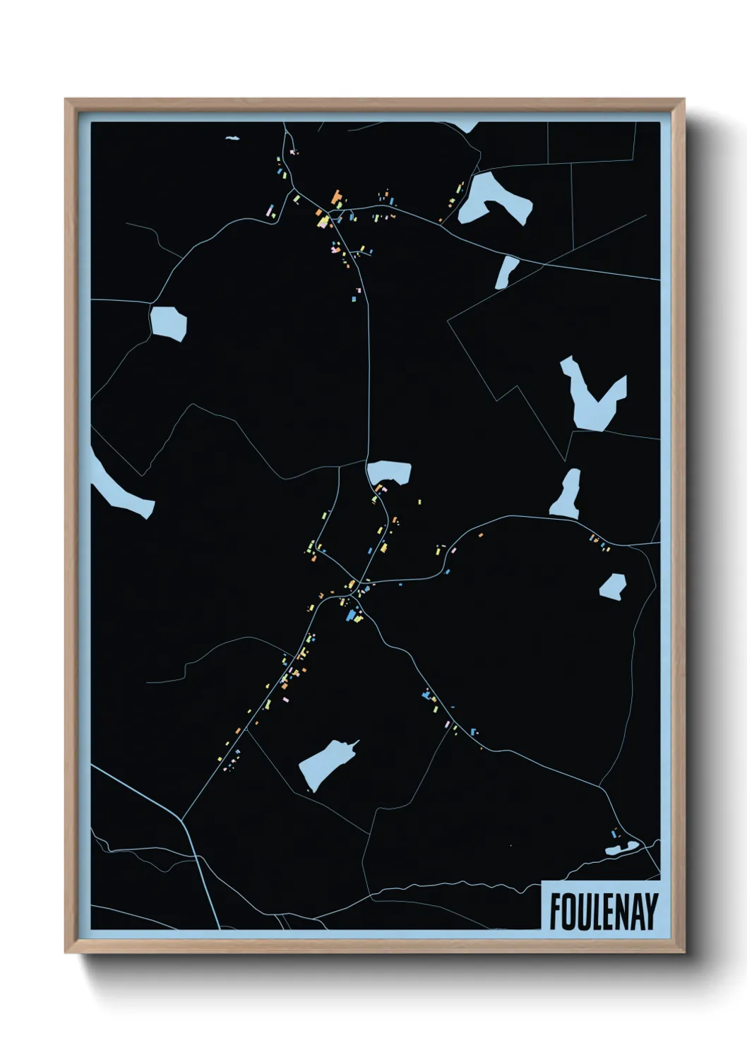 Une affiche de carte sur Foulenay