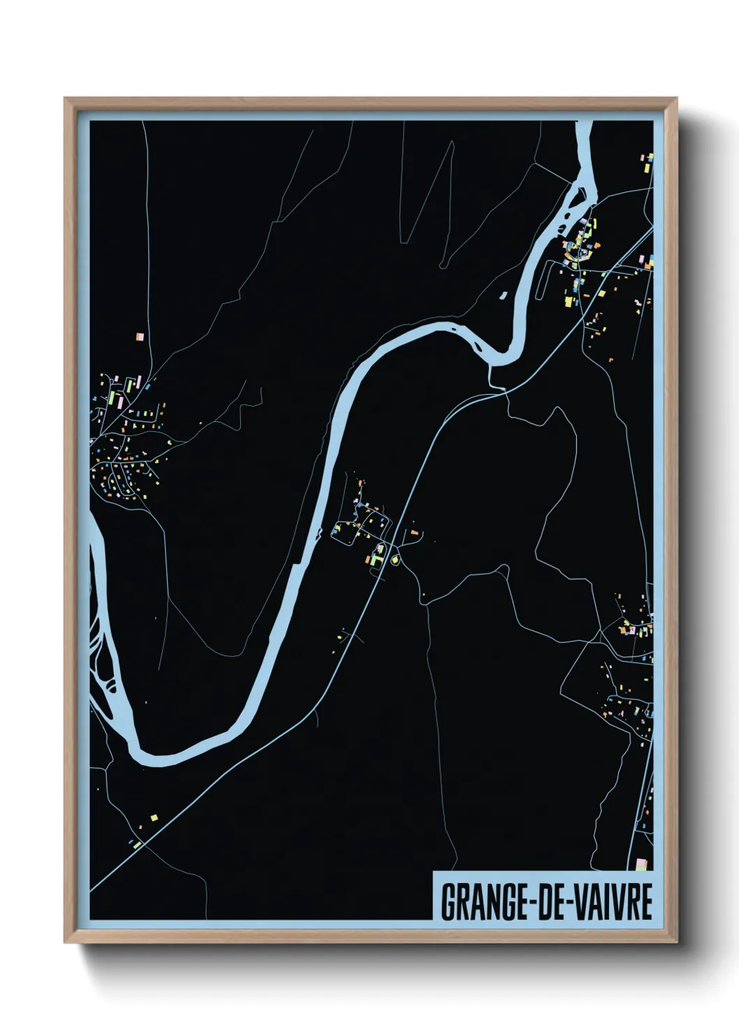 Une affiche de carte sur Grange-de-Vaivre