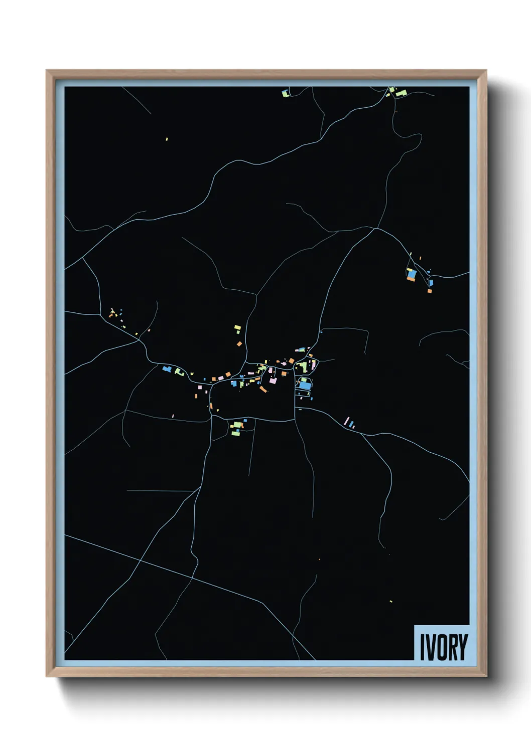 Une affiche de carte sur Ivory