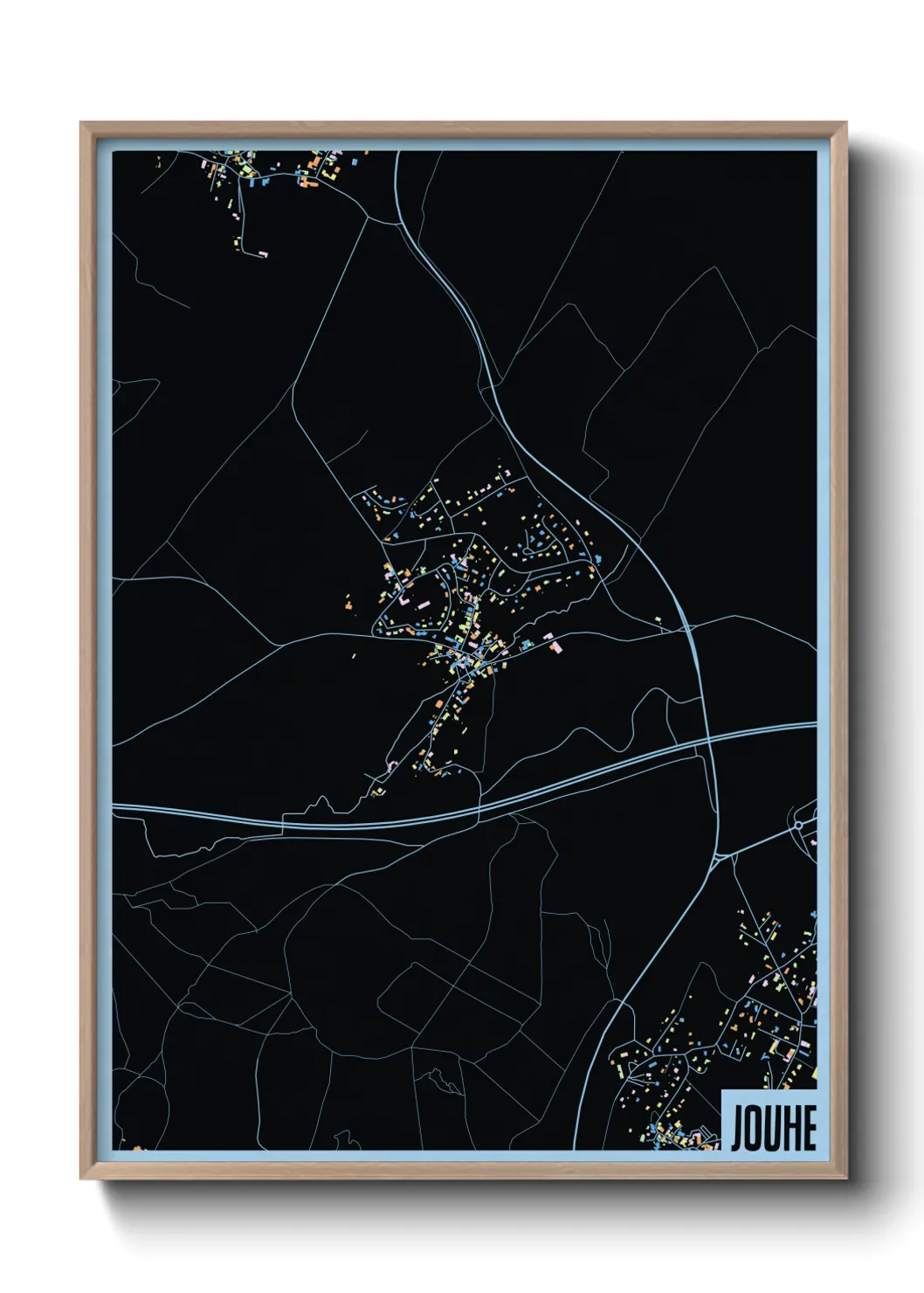 Une affiche de carte sur Jouhe