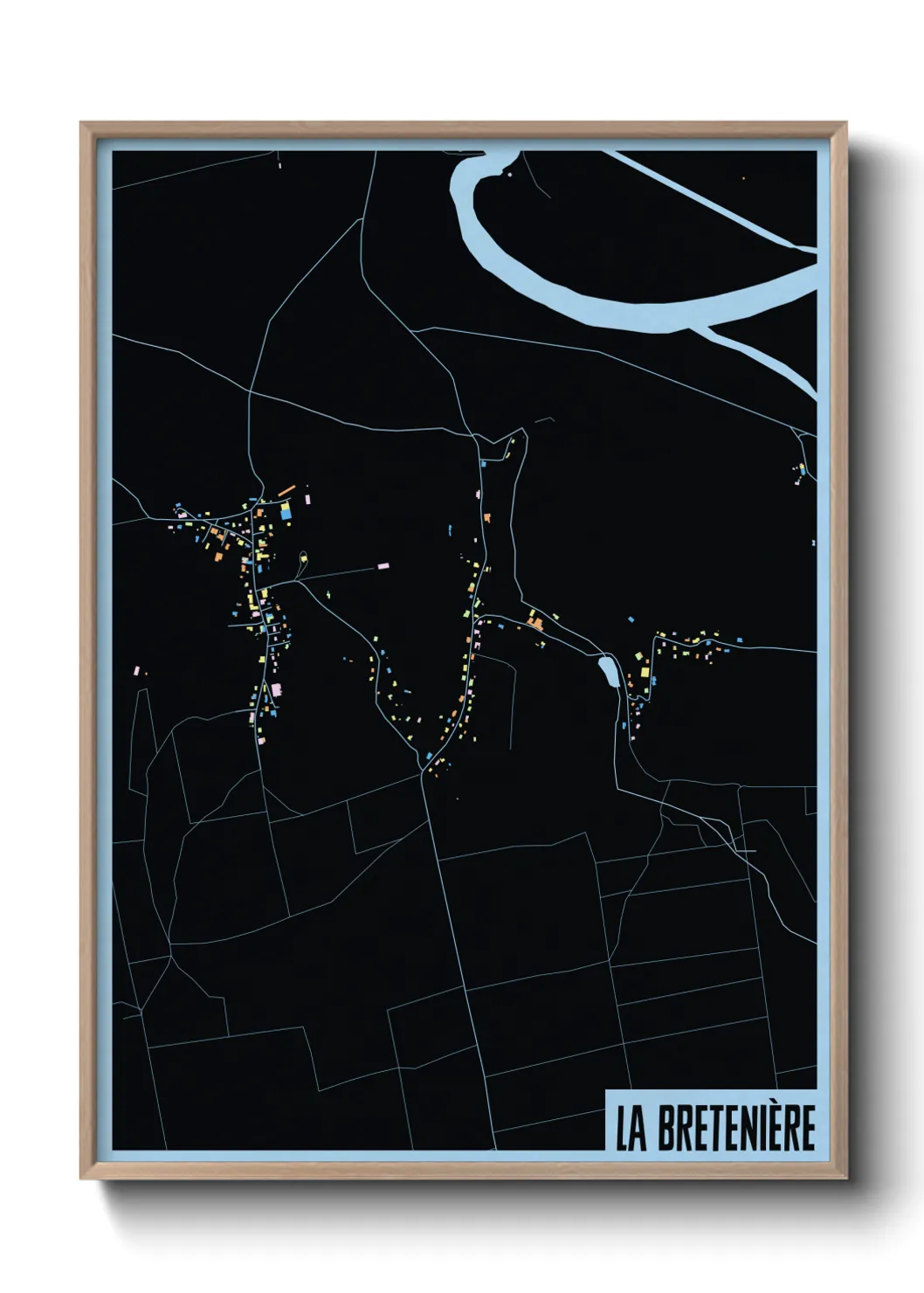 Une affiche de carte sur La Bretenière