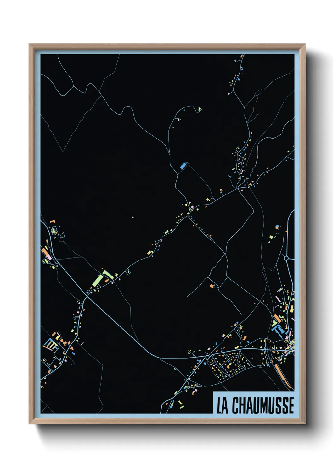 Une affiche de carte sur La Chaumusse