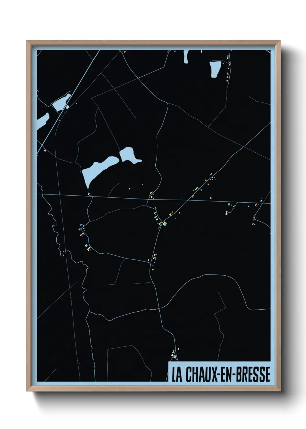 Une affiche de carte sur La Chaux-en-Bresse