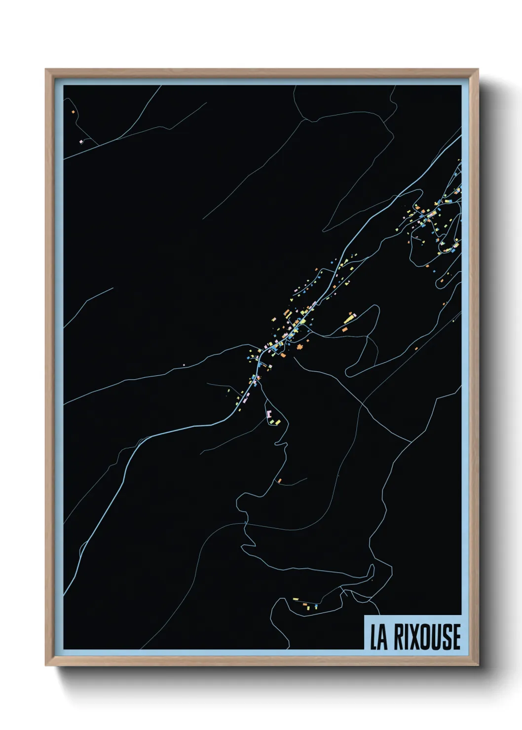 Une affiche de carte sur La Rixouse