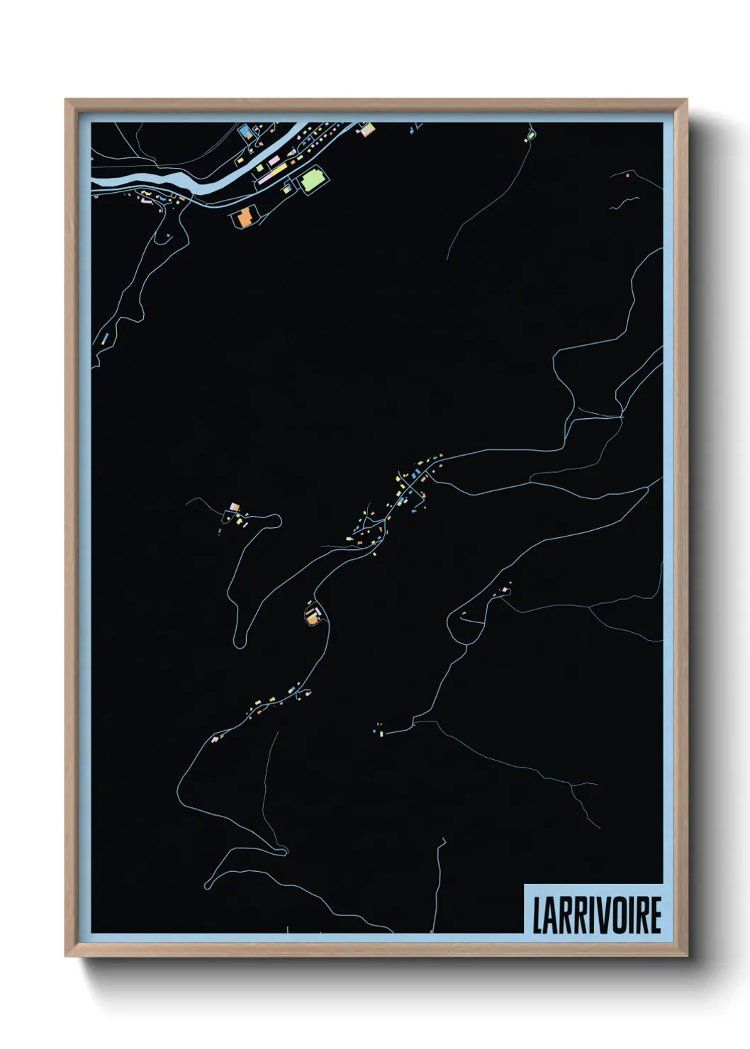 Une affiche de carte sur Larrivoire