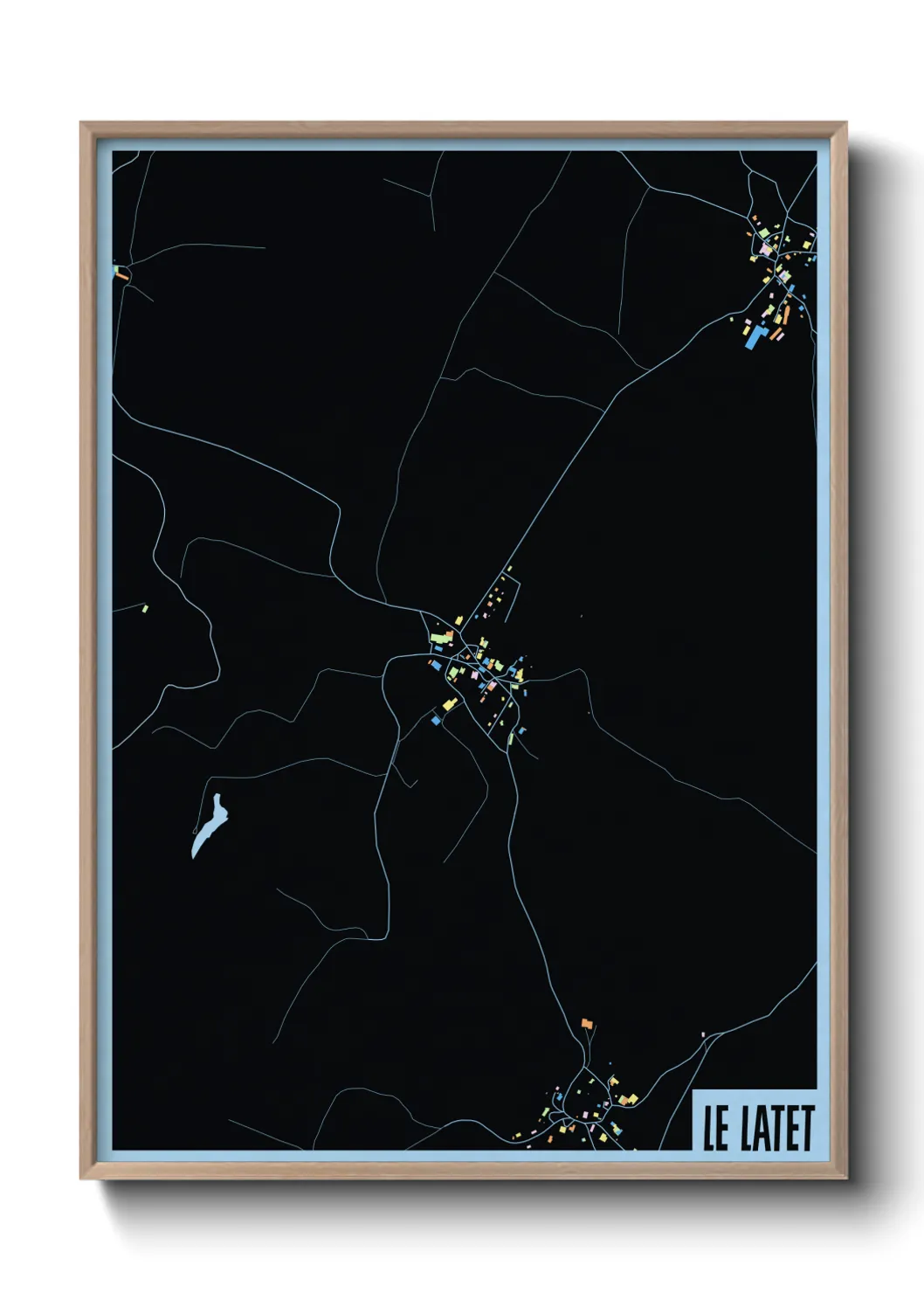 Une affiche de carte sur Le Latet