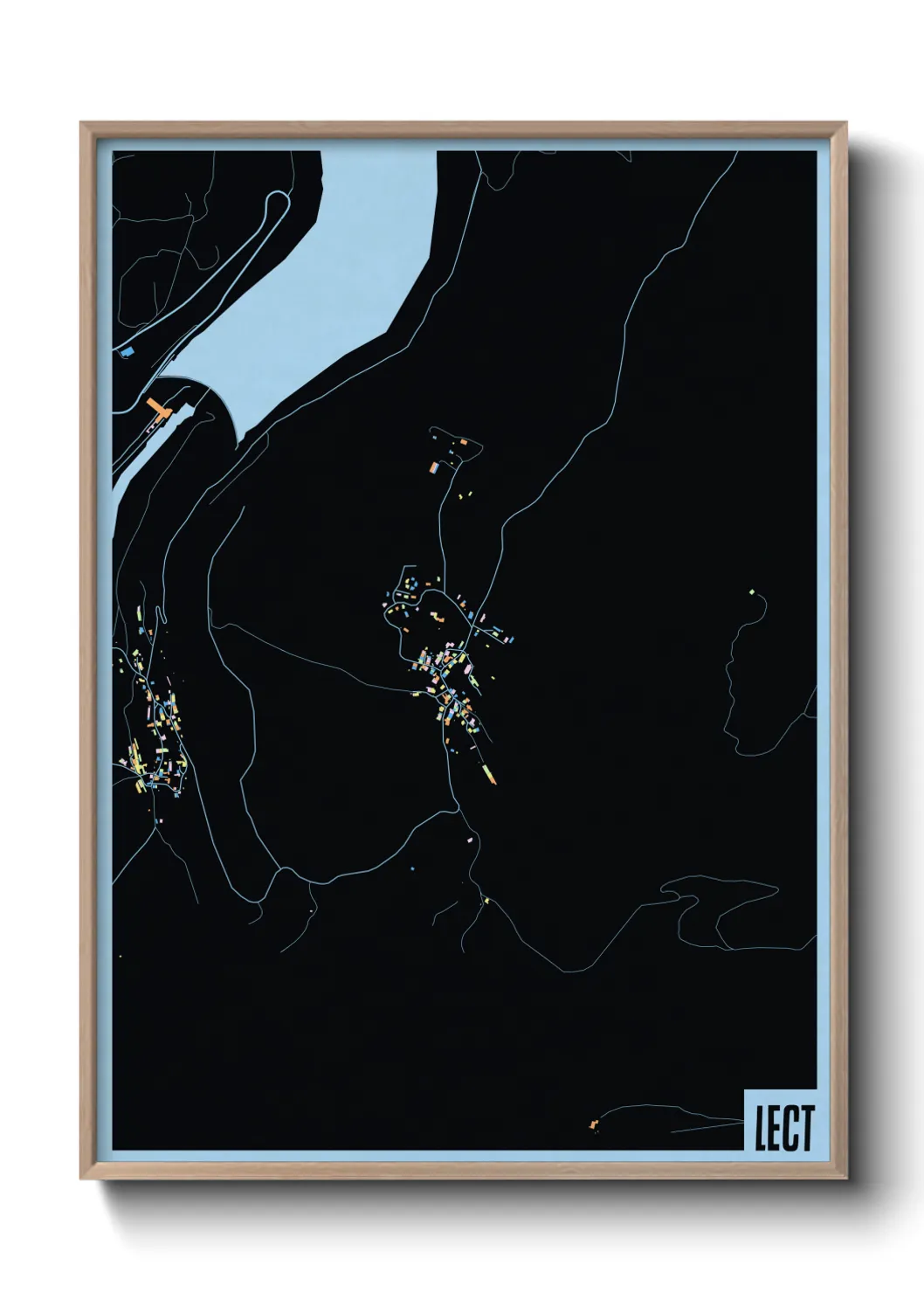 Une affiche de carte sur Lect