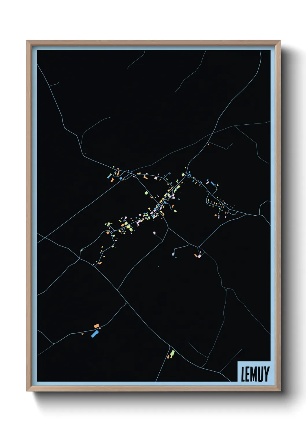 Une affiche de carte sur Lemuy