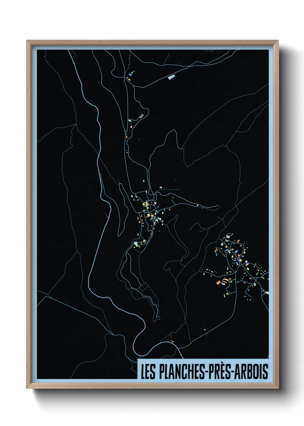 Une affiche de carte sur Les Planches-près-Arbois