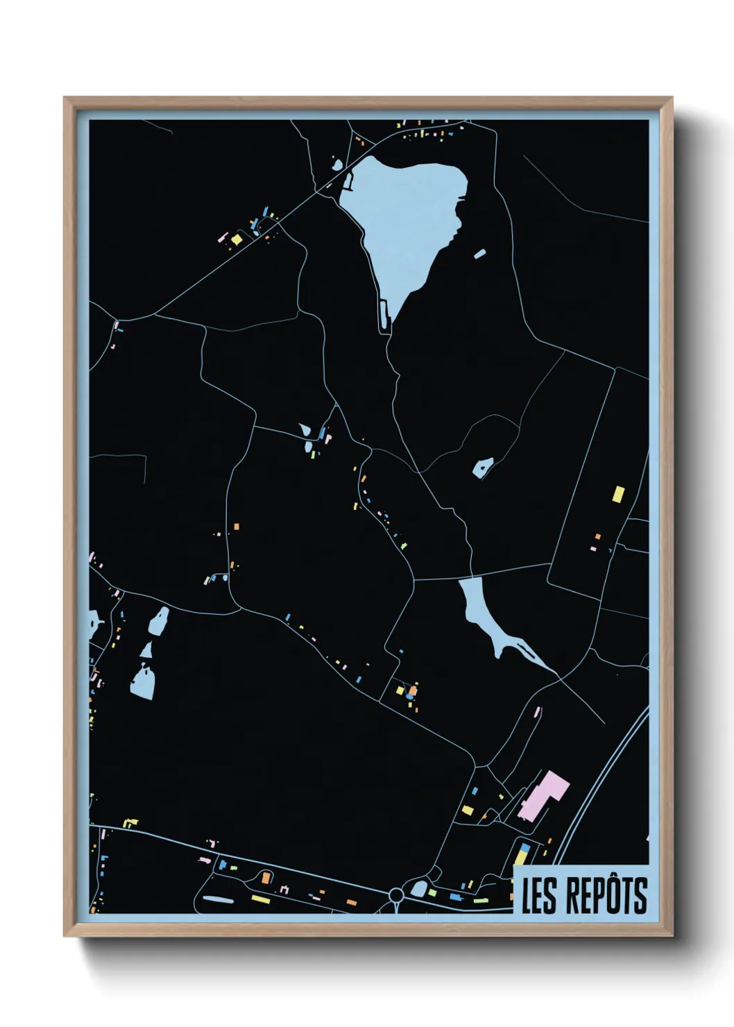 Une affiche de carte sur Les Repôts