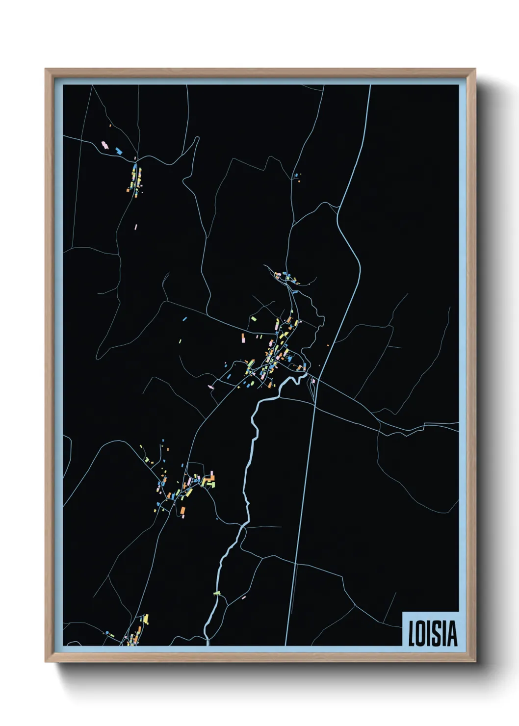 Une affiche de carte sur Loisia