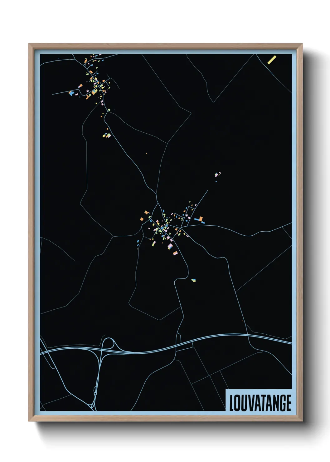 Une affiche de carte sur Louvatange