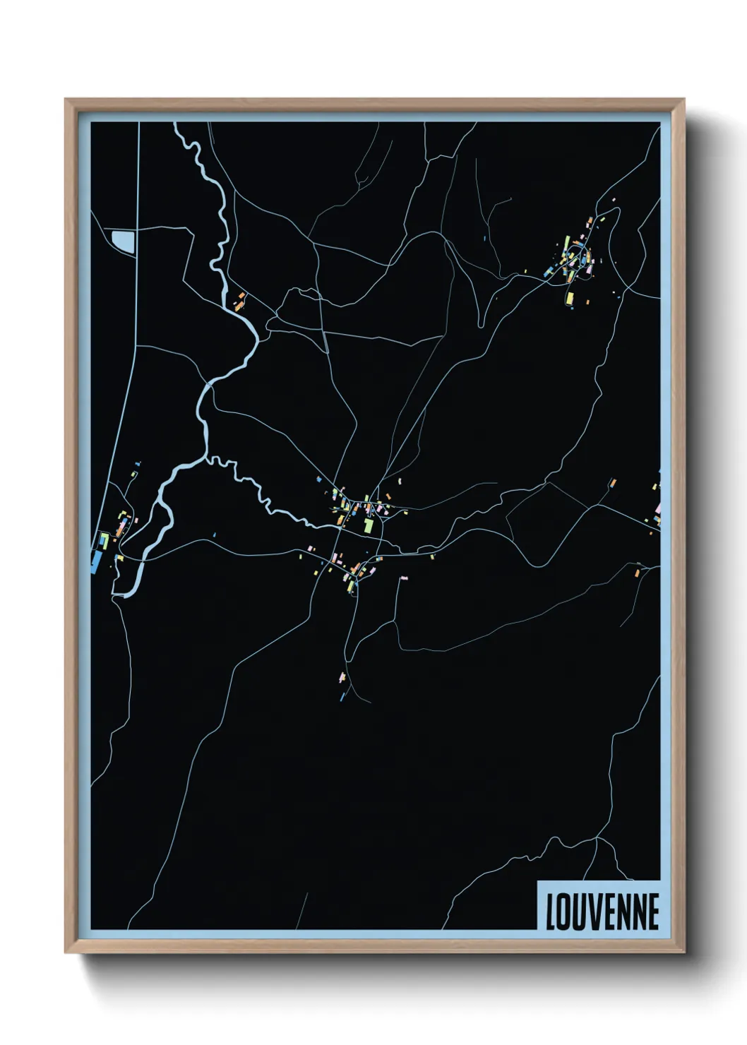 Une affiche de carte sur Louvenne