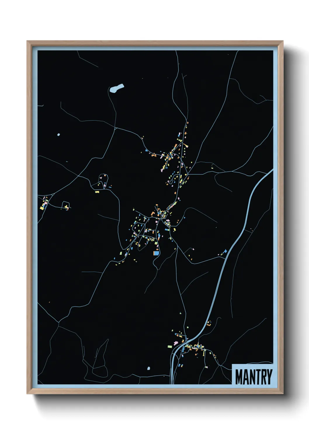 Une affiche de carte sur Mantry