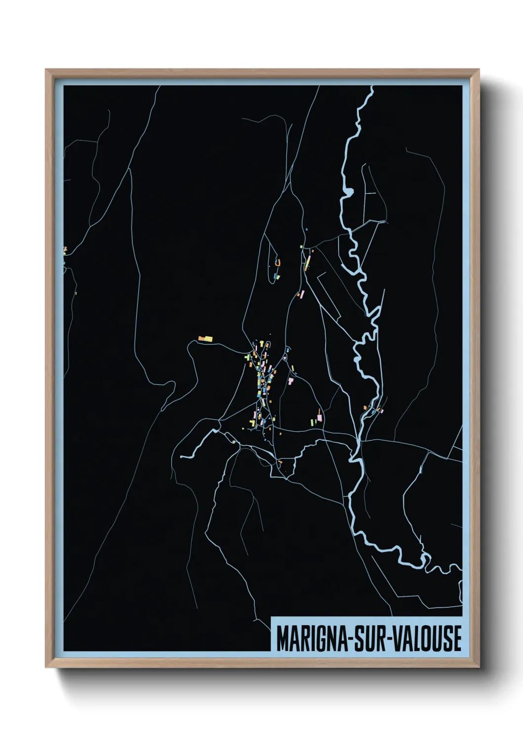 Une affiche de carte sur Marigna-sur-Valouse