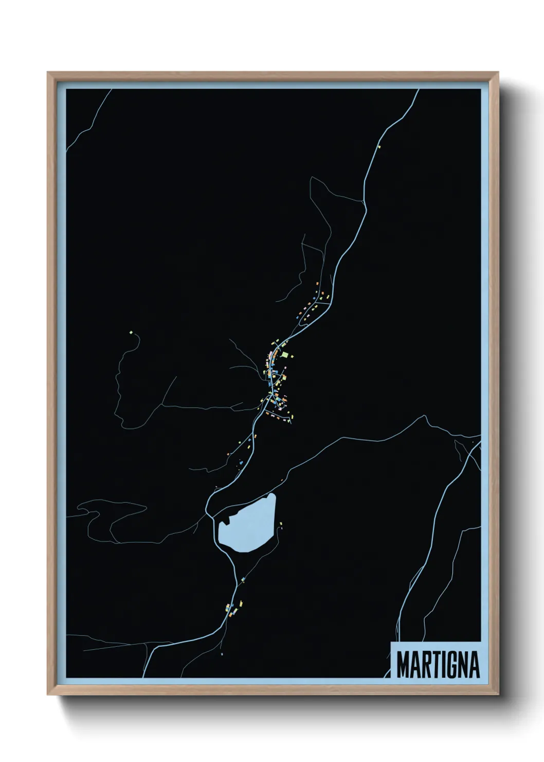 Une affiche de carte sur Martigna