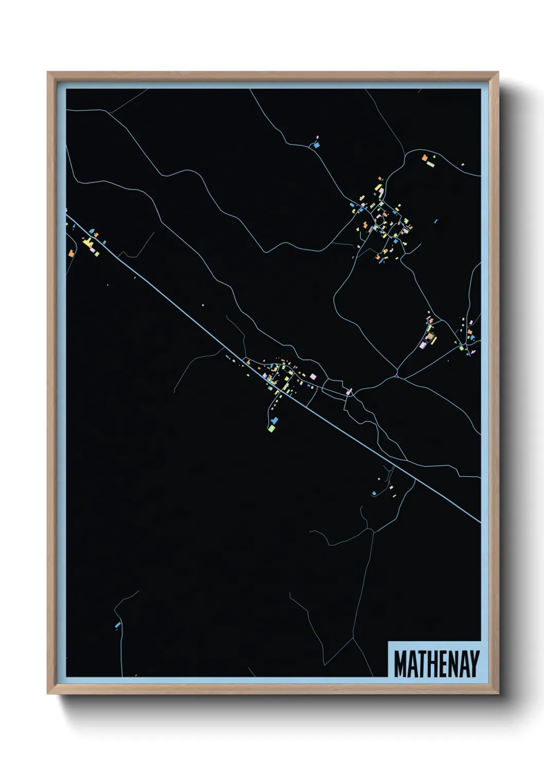 Une affiche de carte sur Mathenay