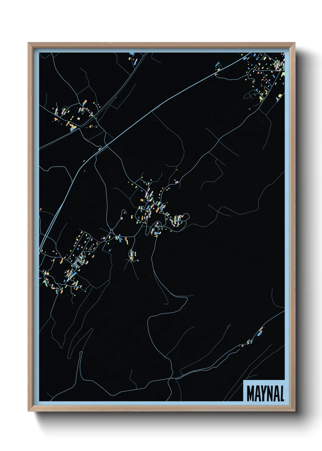 Une affiche de carte sur Maynal